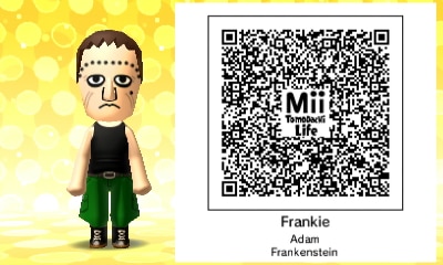 QR Code Tomodachi Life Mii Adam Frankenstein
