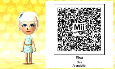 QR Code Tomodachi Life Mii Elsa La Reine des Neiges