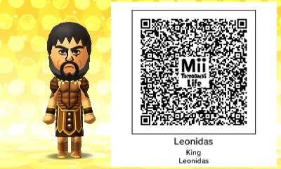 QR Code Tomodachi Life Mii King Leonidas