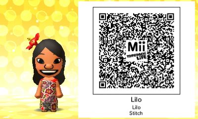 QR Code Tomodachi Life Mii Lilo et Stitch