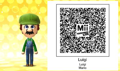 QR Code Tomodachi Life Mii Luigi
