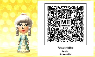 QR Code Tomodachi Life Mii Marie Antoinette