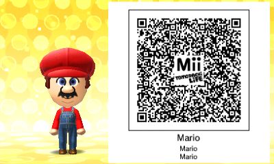 QR Code Tomodachi Life Mii Mario