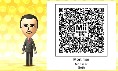 QR Code Tomodachi Life Mii Mortimer The Sims