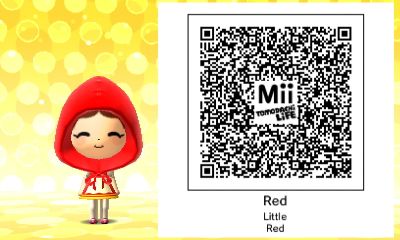 QR Code Tomodachi Life Mii Le Petit Chaperon rouge