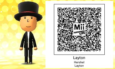 QR Code Tomodachi Life Mii Professor Layton