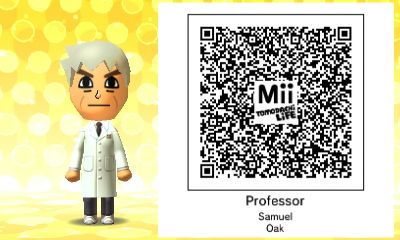 QR Code Tomodachi Life Mii Professor Oak