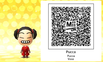 QR Code Tomodachi Life Mii Pucca Vooz