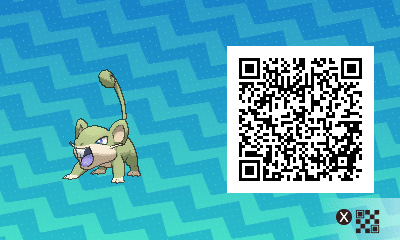 QR code Shiny Female Rattata
