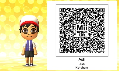 QR Code Tomodachi Life Mii Sacha Pokémon